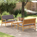 Havesofa Sæt 3 pcs Brun 120 x 65,5 x 79 cm Massivt Akacietræ