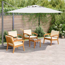 Bistrosæt med pude 5 pcs Brun Polyester