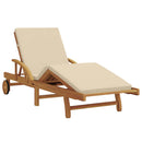 Solstol 3 stk. Massivt Akacietræ Beige