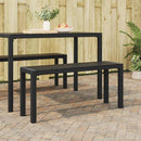 Havebænk Sort 100 x 28 x 45 cm Stål