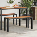 Havebænk Brun 100 x 28 x 45 cm Stål