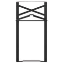 Øl Bordben 2 pcs Sort 39 x 3 x 75 cm Pulverlakeret stål