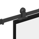 skydedør med hardwaresæt 76x205 cm sikkerhedsglas aluminium