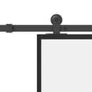 skydedør med hardwaresæt 76x205 cm sikkerhedsglas aluminium