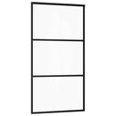 skydedør m. monteringssæt 102x205cm sikkerhedsglas og aluminium