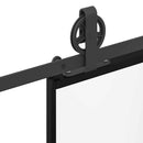 skydedør m. monteringssæt 102x205cm sikkerhedsglas og aluminium