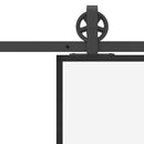skydedør m. monteringssæt 102x205cm sikkerhedsglas og aluminium