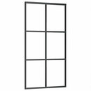 skydedør m. monteringssæt 102x205cm sikkerhedsglas og aluminium