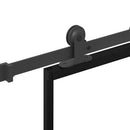 skydedør med hardwaresæt 76x205 cm sikkerhedsglas aluminium