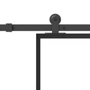 skydedør med hardwaresæt 76x205 cm sikkerhedsglas aluminium