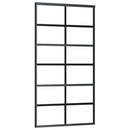 skydedør m. monteringssæt 102x205cm sikkerhedsglas og aluminium