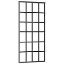 skydedør med hardwaresæt 90x205 cm sikkerhedsglas aluminium