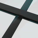 skydedør m. monteringssæt 102x205cm sikkerhedsglas og aluminium