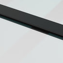 skydedør med hardwaresæt 90x205 cm sikkerhedsglas aluminium