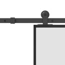 skydedør med hardwaresæt 76x205 cm sikkerhedsglas aluminium