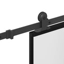 skydedør med hardwaresæt 76x205 cm sikkerhedsglas aluminium