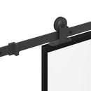 skydedør med hardwaresæt 76x205 cm sikkerhedsglas aluminium