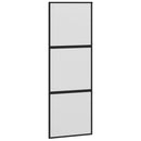 skydedør med hardwaresæt 76x205 cm hærdet glas og aluminium