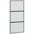 skydedør med hardwaresæt 102,5x205 cm hærdet glas og aluminium