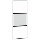 skydedør med hardwaresæt 90x205 cm hærdet glas og aluminium