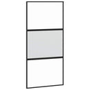 skydedør med hardwaresæt 102,5x205 cm hærdet glas og aluminium