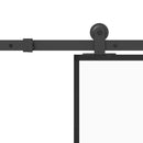 skydedør med hardwaresæt 102,5x205 cm hærdet glas og aluminium