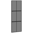 skydedør med hardwaresæt 76x205 cm hærdet glas og aluminium
