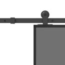 skydedør med hardwaresæt 90x205 cm hærdet glas og aluminium