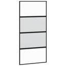 skydedør med hardwaresæt 102,5x205 cm hærdet glas og aluminium