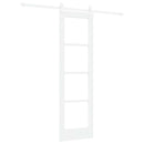 Skydedør ORKDAL Hvid 61 x 198,5 cm Massivt fyrretræ og glas
