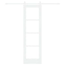 Skydedør ORKDAL Hvid 61 x 198,5 cm Massivt fyrretræ og glas