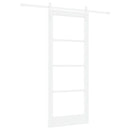 Skydedør ORKDAL Hvid 83 x 202 cm Massivt fyrretræ og glas