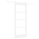 Skydedør ORKDAL Hvid 83 x 202 cm Massivt fyrretræ og glas