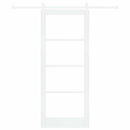 Skydedør ORKDAL Hvid 83 x 202 cm Massivt fyrretræ og glas