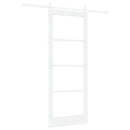 Skydedør ORKDAL Hvid 83 x 211 cm Massivt fyrretræ og glas