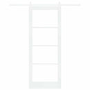Skydedør ORKDAL Hvid 83 x 211 cm Massivt fyrretræ og glas