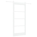 Skydedør ORKDAL Hvid 93 x 202 cm Massivt fyrretræ og glas