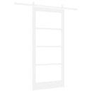Skydedør ORKDAL Hvid 93 x 202 cm Massivt fyrretræ og glas
