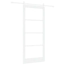Skydedør ORKDAL Hvid 93 x 211 cm Massivt fyrretræ og glas