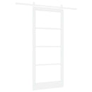 Skydedør ORKDAL Hvid 93 x 211 cm Massivt fyrretræ og glas