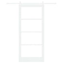 Skydedør ORKDAL Hvid 93 x 211 cm Massivt fyrretræ og glas