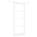 Skydedør ORKDAL Hvid 93 x 232 cm Massivt fyrretræ og glas