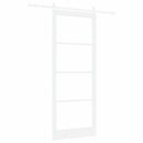 Skydedør ORKDAL Hvid 93 x 232 cm Massivt fyrretræ og glas