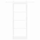 Skydedør ORKDAL Hvid 93 x 232 cm Massivt fyrretræ og glas