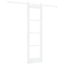 Skydedør ORKDAL Hvid 61 x 198,5 cm Massivt fyrretræ og glas