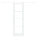 Skydedør ORKDAL Hvid 61 x 198,5 cm Massivt fyrretræ og glas
