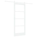 Skydedør ORKDAL Hvid 83 x 202 cm Massivt fyrretræ og glas