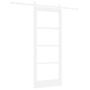 Skydedør ORKDAL Hvid 83 x 202 cm Massivt fyrretræ og glas