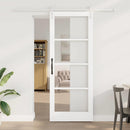 Skydedør ORKDAL Hvid 83 x 211 cm Massivt fyrretræ og glas