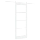 Skydedør ORKDAL Hvid 83 x 211 cm Massivt fyrretræ og glas